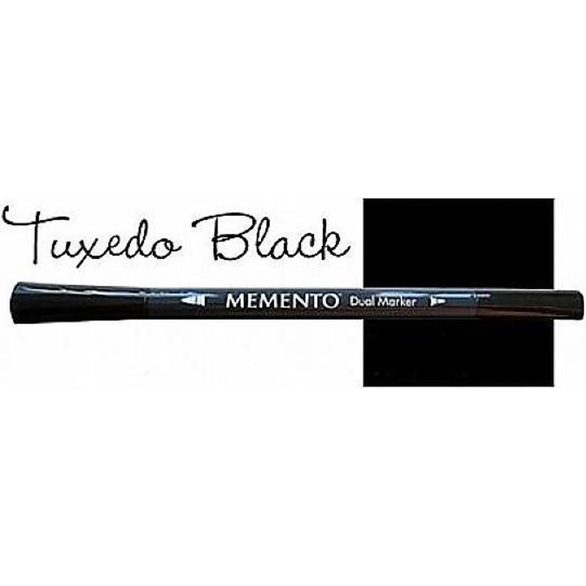 Memento Dual-tip Marker Tuxedo Black / Marcador Doble Punta Negro Marcadores &amp; Plumones TSUKINEKO