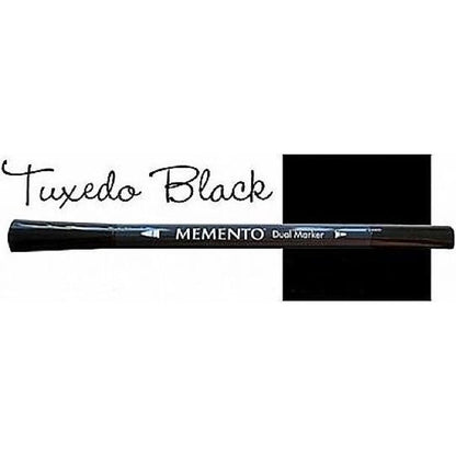 Memento Dual-tip Marker Tuxedo Black / Marcador Doble Punta Negro Marcadores &amp; Plumones TSUKINEKO