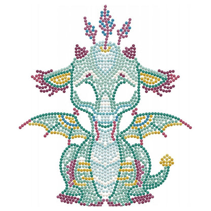 Art Box Kit Ariel The Baby Dragon / Pintura con Diamantes Dragon Pintura Dimensional Diamond Dotz