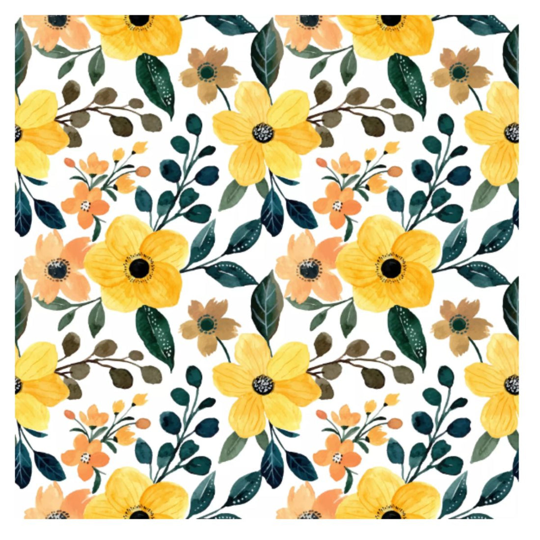 Servilleta de Papel Yellow Floral Pattern 