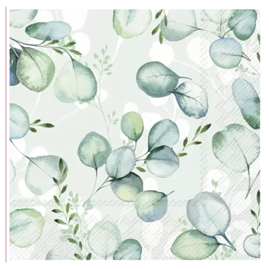 Servilleta de Papel Eucalyptus Allover Light Green 