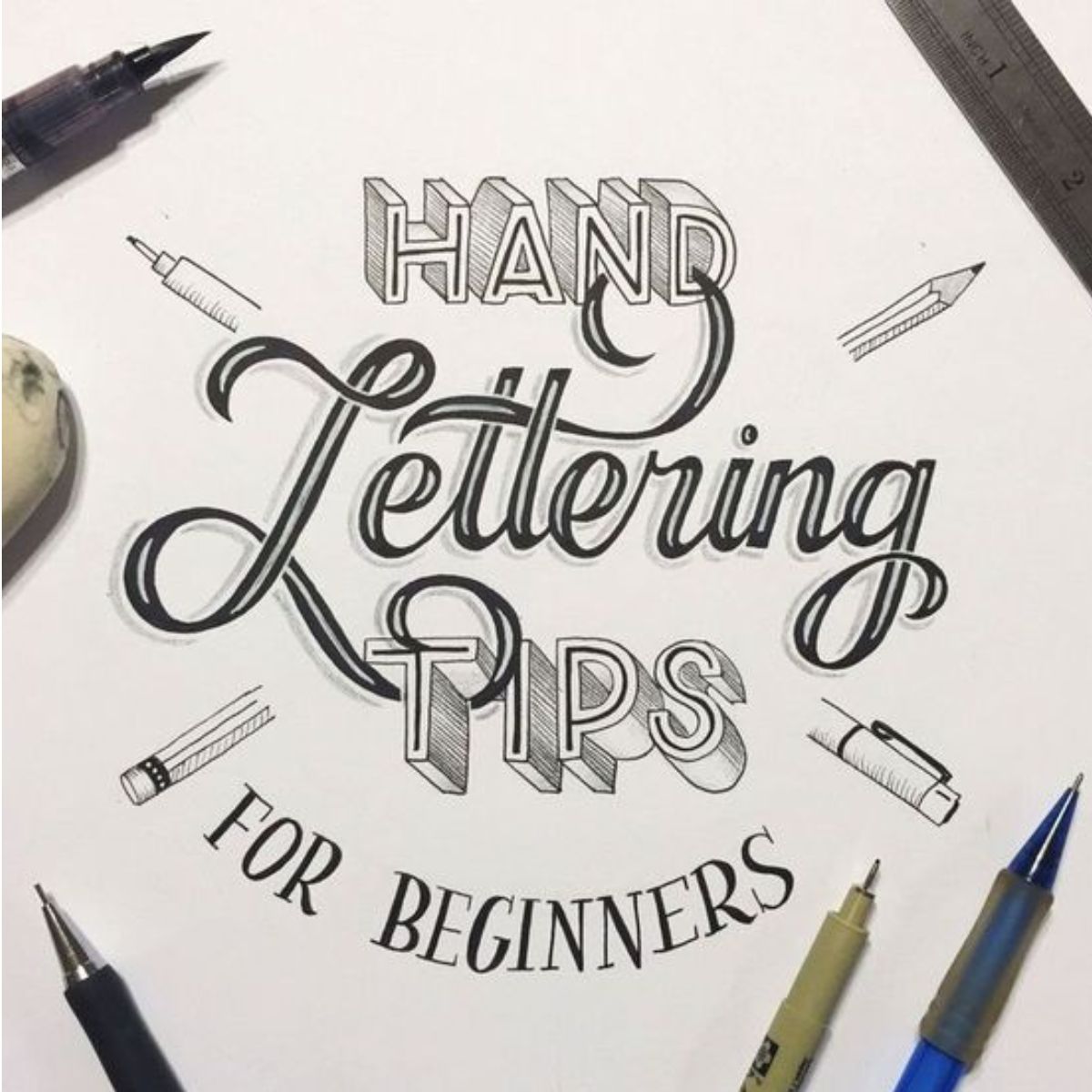 Kelly Creates Fineliner Pens Black / Bolígrafos Punta Fina Negros Caligrafía Kelly Creates