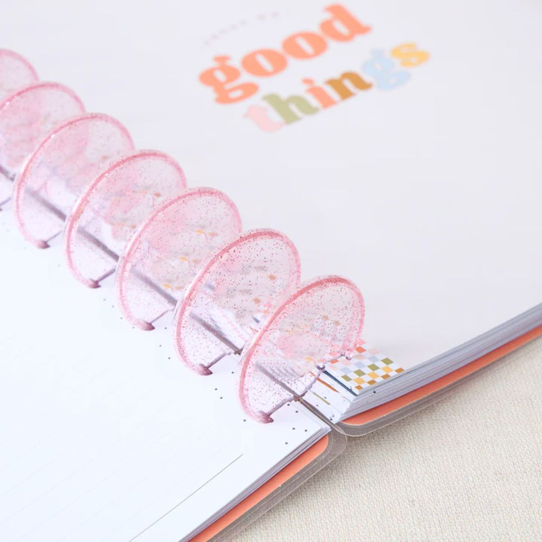 Pink Glitter Discs 1.75"/ Discos para Agendas Rosa con Glitter Discos para Planners Maggie Holmes