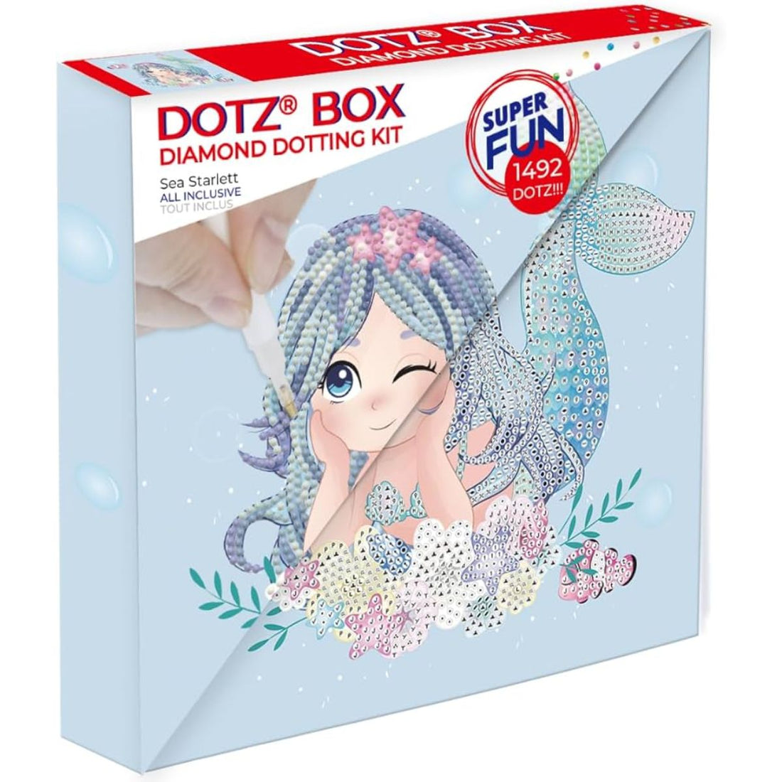 Art Box Kit Sea Starlett / Pintura con Diamantes Sirena Pintura Dimensional Diamond Dotz
