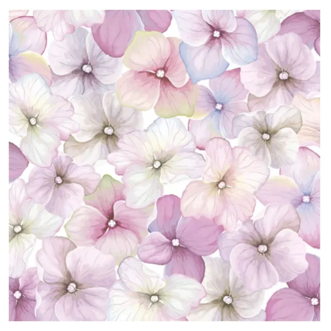 Servilleta de Papel Pink Hydrangea Pattern 