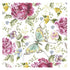Servilleta de Papel Embroidery Flowers and Butterflies 