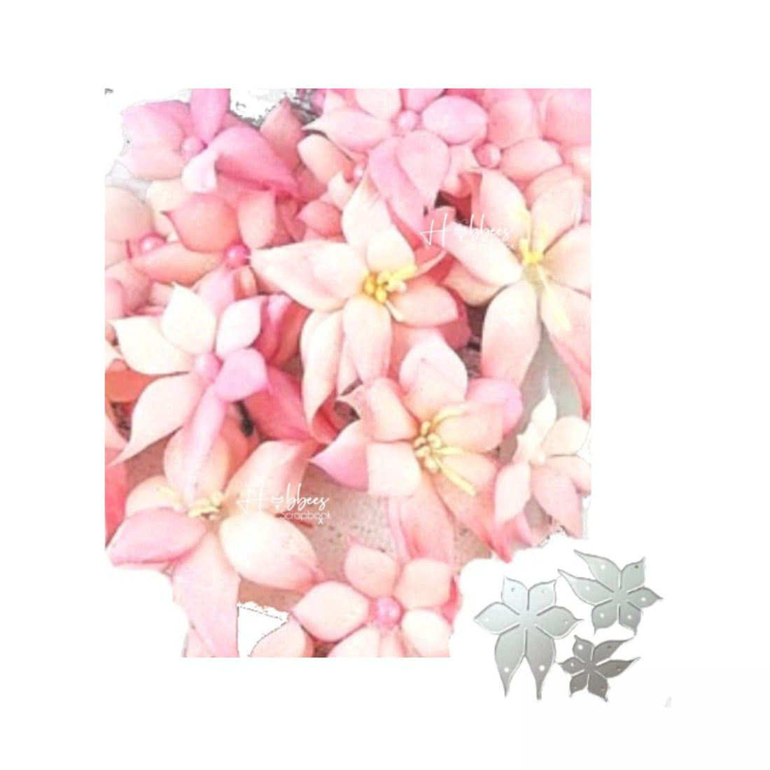 Suaje de Flor de Pascua 3D Dados de Corte / Suajes / Troqueles Hobbees