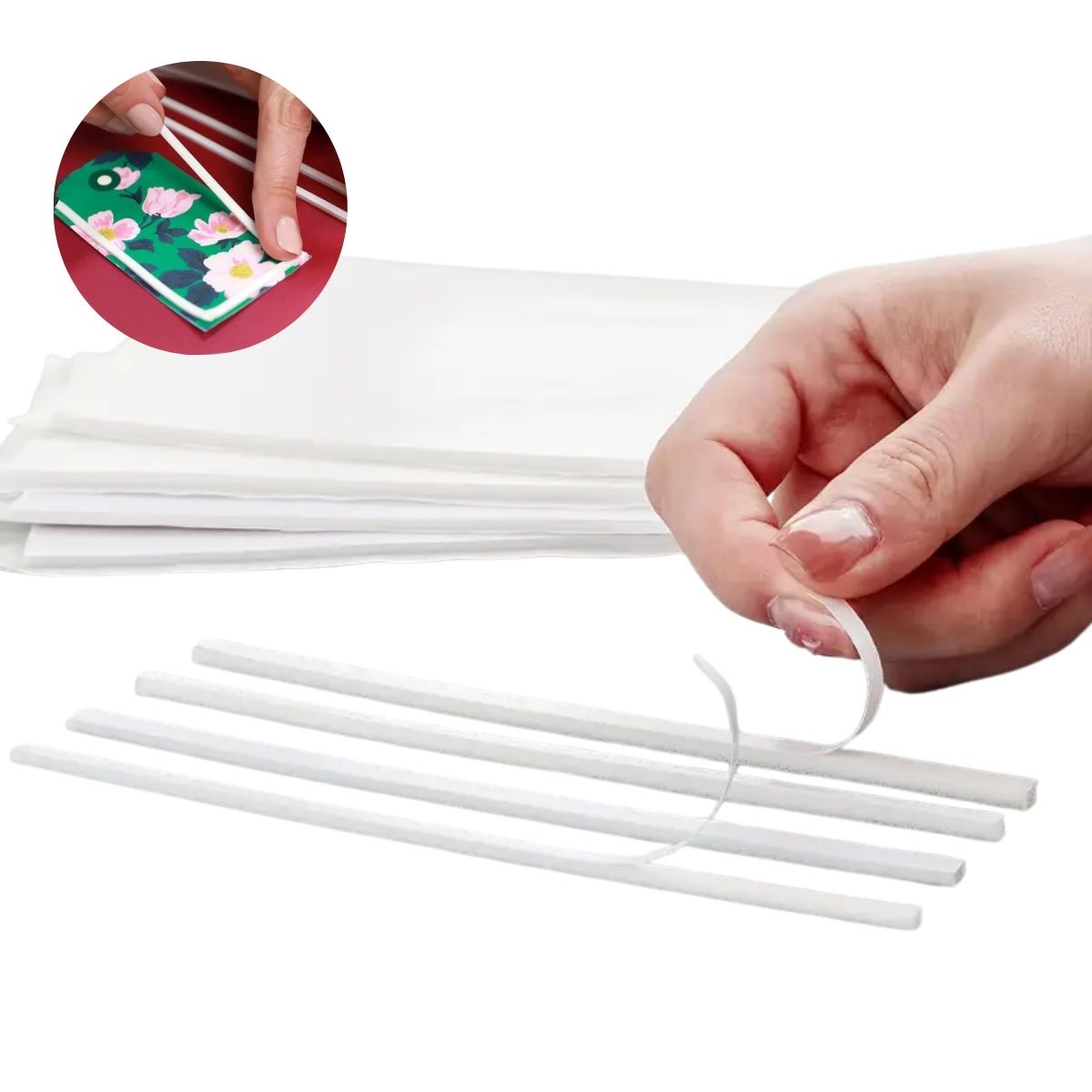 Adhesive Foam Strips / 300 Tiras Adhesivas Doble Cara 3D Adhesivos / Pegamentos Hobbees