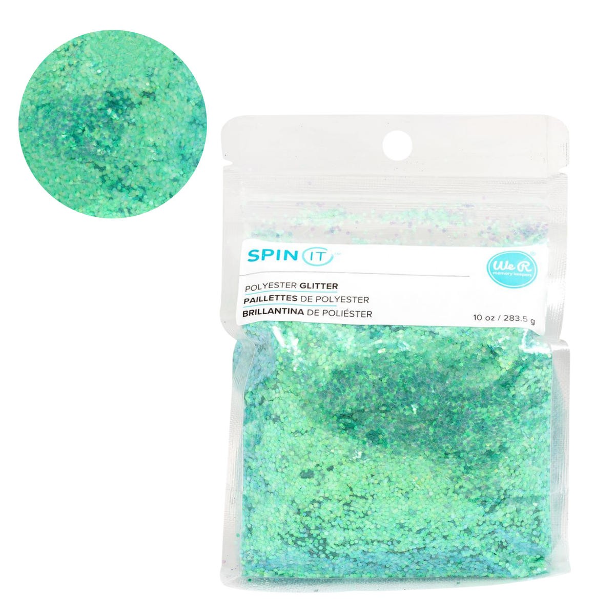 Spin It Glitter Aqua / Diamantina Aqua Extra Fina Adornos / Embellishments We R Memory Keepers