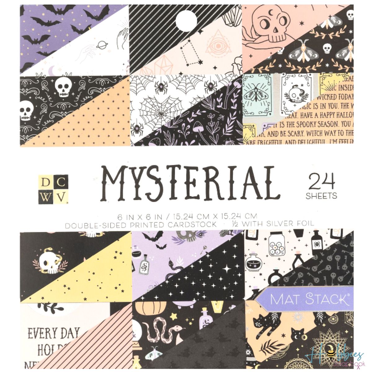 Mysterial Cardstock Stack  / Block Cartulina Doble Cara Halloween 6" Papel DCWV