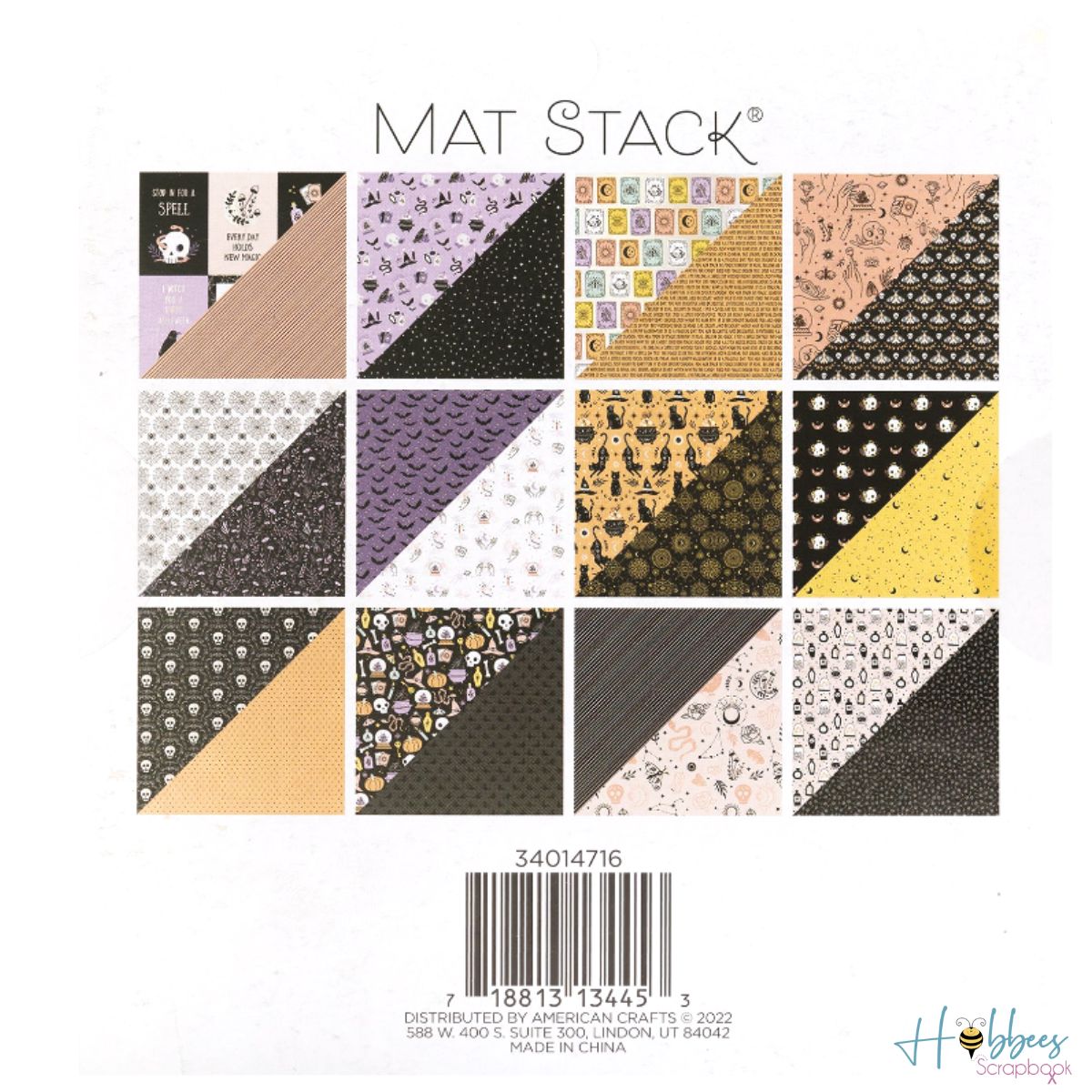 Mysterial Cardstock Stack  / Block Cartulina Doble Cara Halloween 6" Papel DCWV