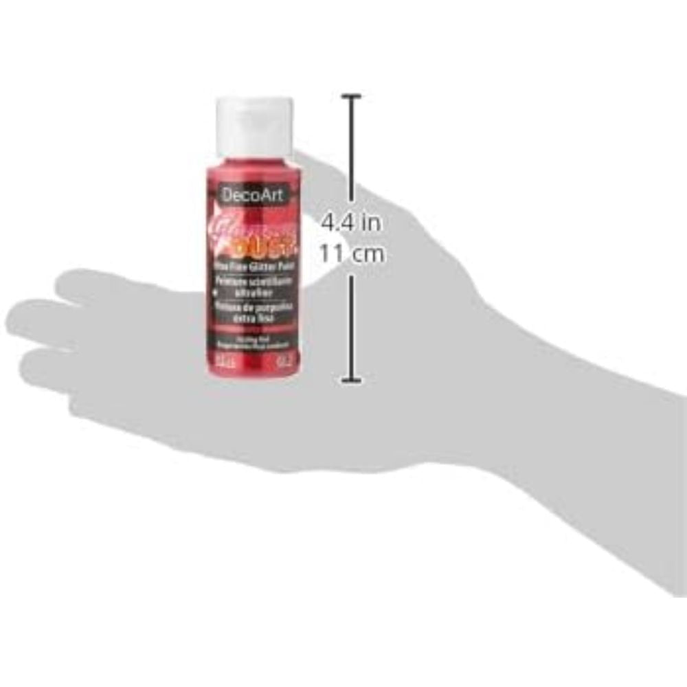 Glamour Dust Glitter Sizzling Red / Pintura con Purpurina Rojo Chispeante Acrìlicos DecoArt