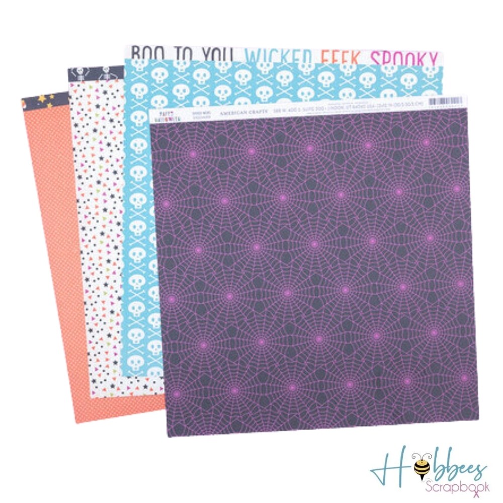 Happy Halloween 12pulg Paper Pad / Block Cartulina Doble Cara Halloween Descontinuado American Crafts