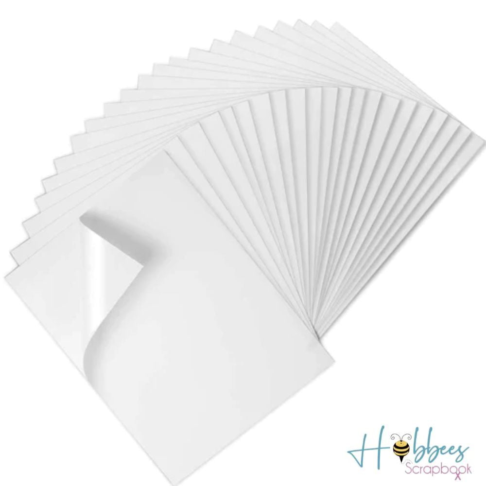 Glossy White Inkjet Printable Sticker Vinyl / 15 Vinil Imprimible Blanco Brillante