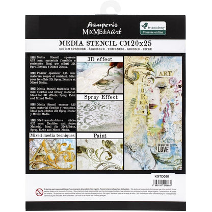 Stencil Alphabet Calligraphy / Esténcil Alfabeto Caligrafía Descontinuado Stamperia