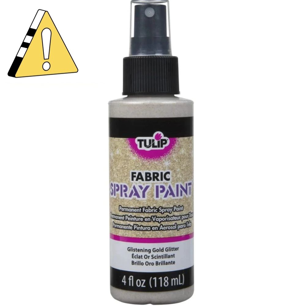 EA Tulip Fabric Spray Paint Gold Glitter / Spray para Tela con Purpurina Oro
