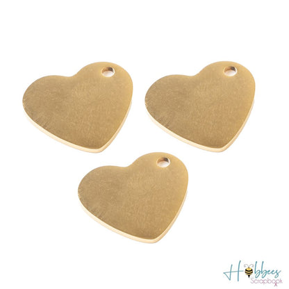 Jewelry Press Stainless Steel Charms / Dijes de Corazón de Acero Inoxidable Descontinuado We R Makers