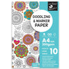 Doodling &amp; Marker A4 Paper 300gsm / 10 Hojas para Dibujo con Marcadores