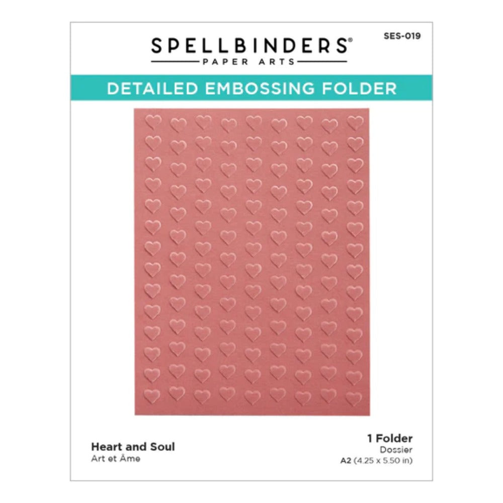 Embossing Folder Heart &amp; Soul / Folder de Grabado Corazón y Alma Descontinuado Spellbinders