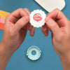 Button Press Puffy Shaker Insert Circle / Inserto de Círculo Inflado
