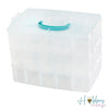 3-Tier Snap Box Translucent Plastic Storage / Organizador Transparente de 3 Niveles