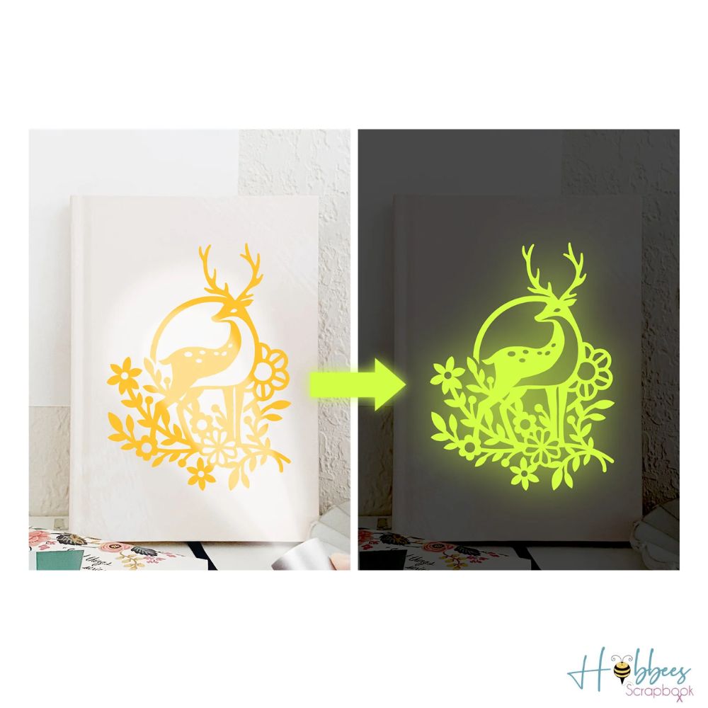 Glow In The Dark Vinyl Sheets Pack / 10 Hojas De Vinil Que Brillan En La Oscuridad Descontinuado Teckwrap