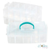 3-Tier Snap Box Translucent Plastic Storage / Organizador Transparente de 3 Niveles