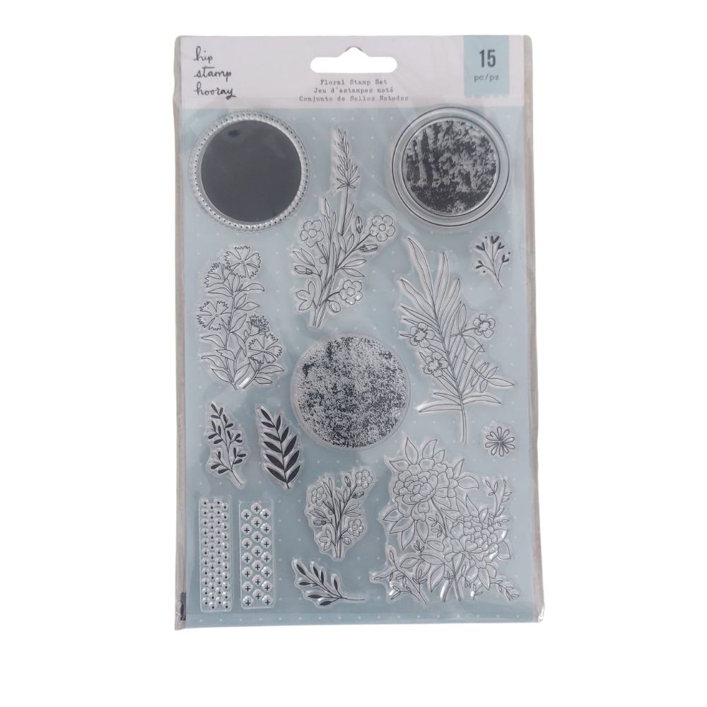 Floral Stamp Set / Sellos de Flores y Ramas Descontinuado American Crafts
