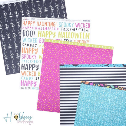 Happy Halloween 12pulg Paper Pad / Block Cartulina Doble Cara Halloween Descontinuado American Crafts