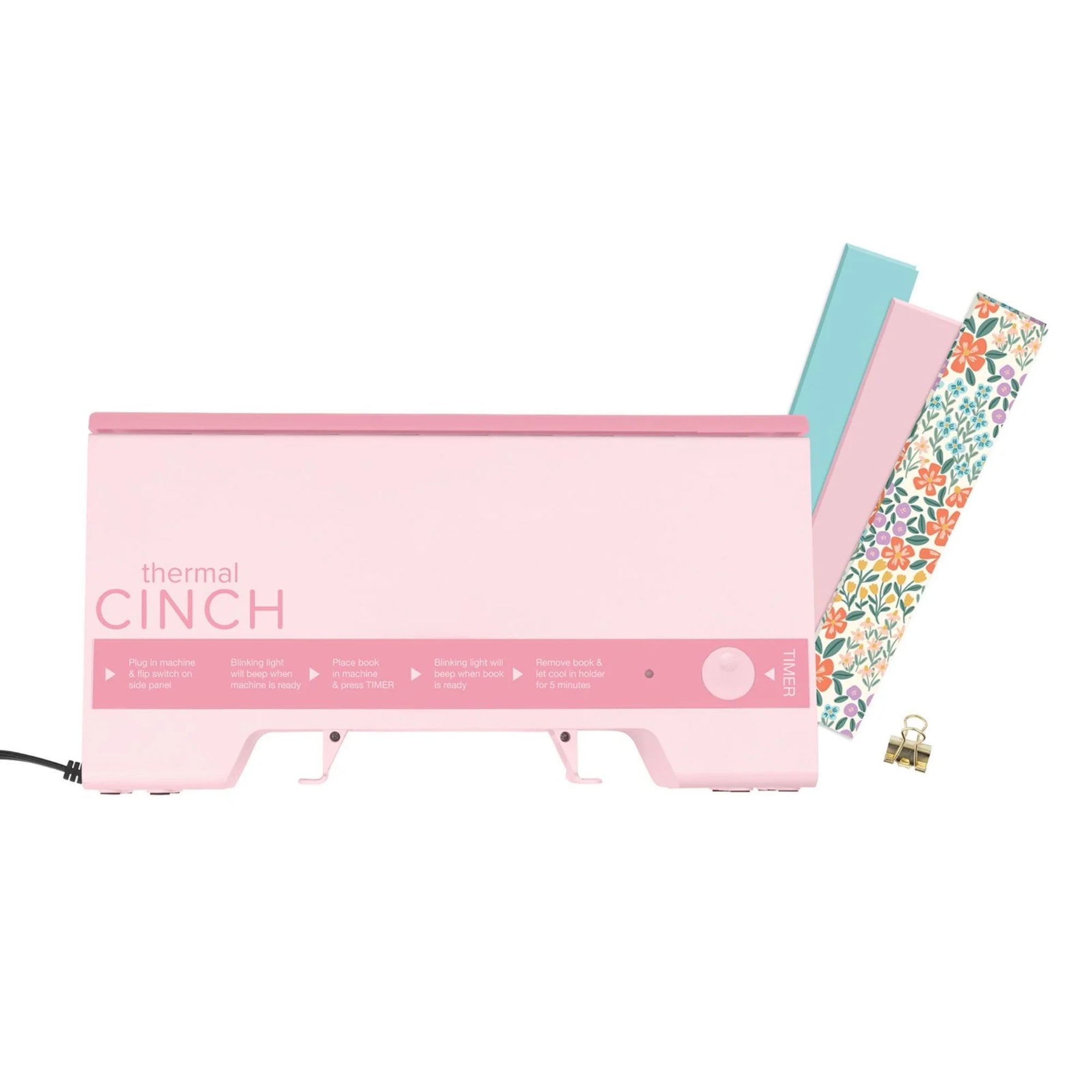 Thermal Cinch Pink Binding Machine / Máquina de Encuadernación Térmica Color Rosa