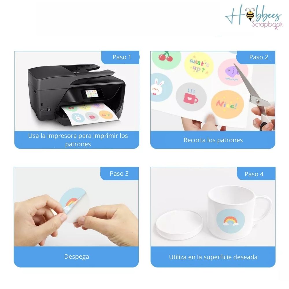 5 Hojas de Vinil Adhesivo Imprimible Holográfico Vidrio Roto Semi-transparente Viniles Hobbees