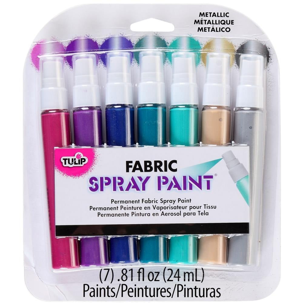 Fabric Spray Paint Mini Pack Metallic / Pintura de Brillos en Spray Metálicos