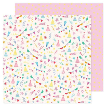 All The Cake Double-Sided Paper Pad 12&quot; / Block de Papel Doble Cara Todo El Pastel Papel Pebbles