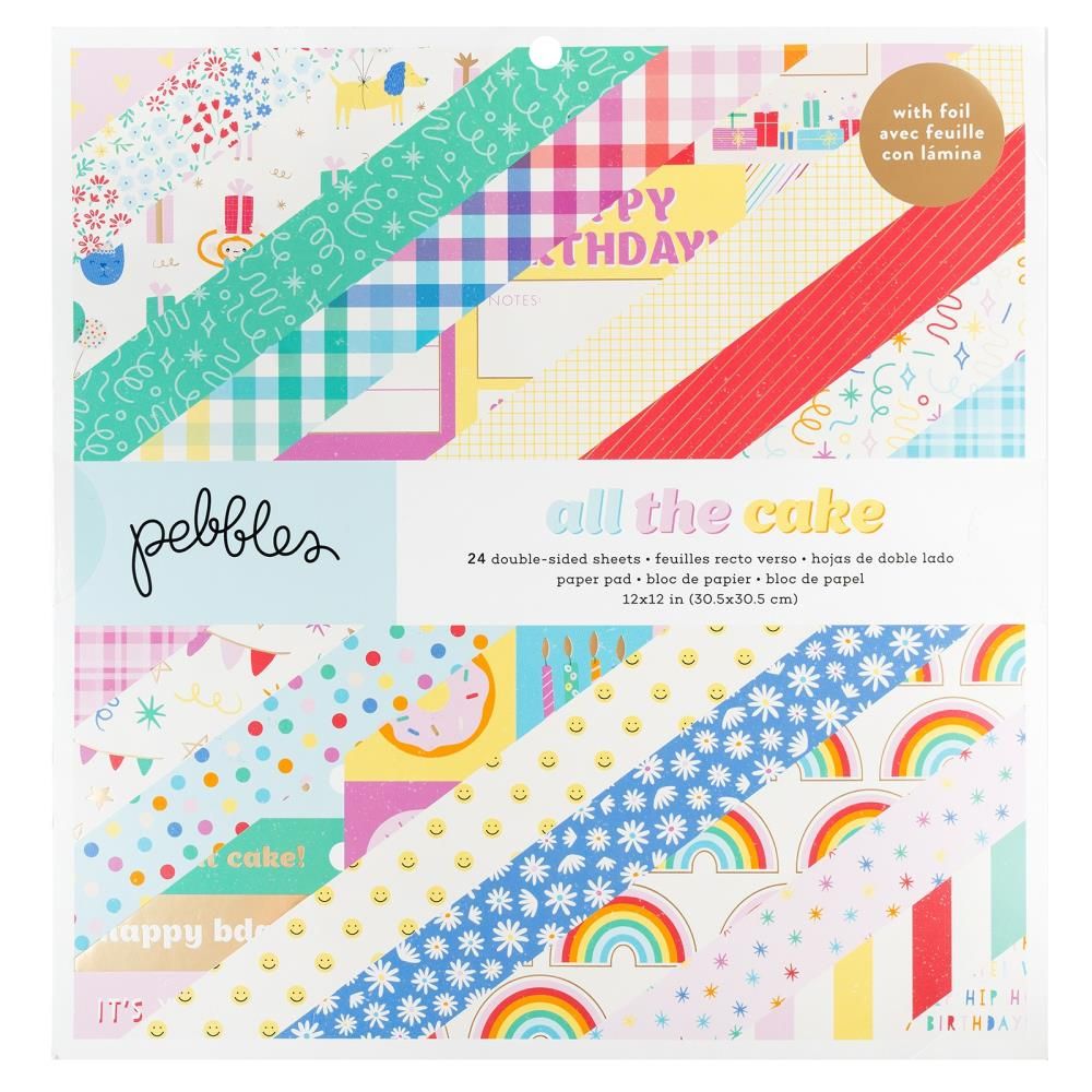 All The Cake Double-Sided Paper Pad 12" / Block de Papel Doble Cara Todo El Pastel