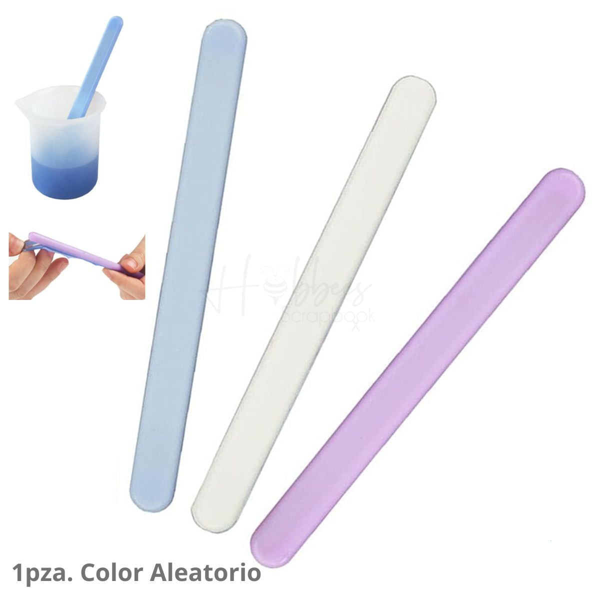 Palo Agitador con Cubierta de Silicón Para Mezclar Resina Resina Epóxica y Accesorios Hobbees