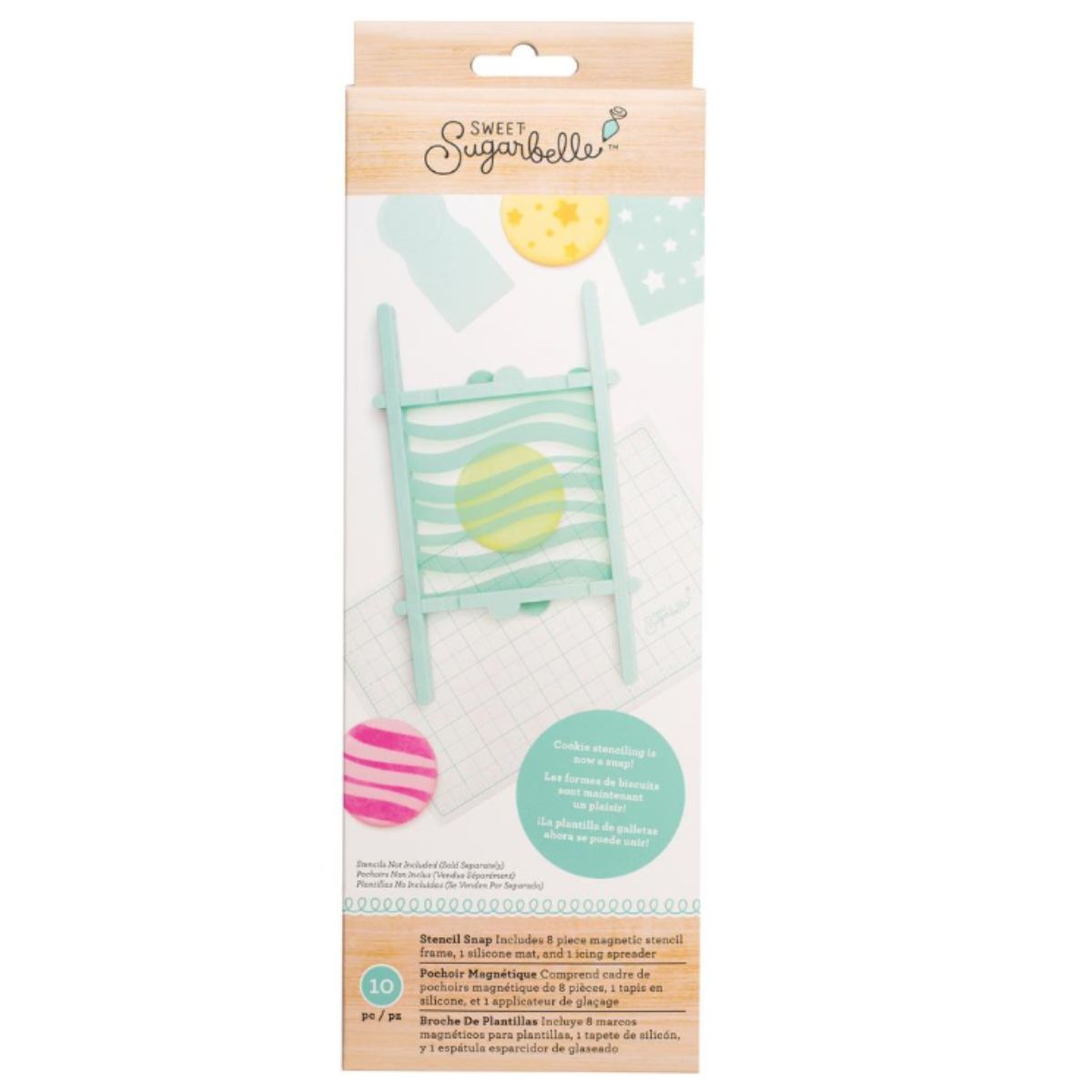 Stencil Snap Set 10 pcs / Sujeta Estenciles para Repostería Repostería Sugarbelle