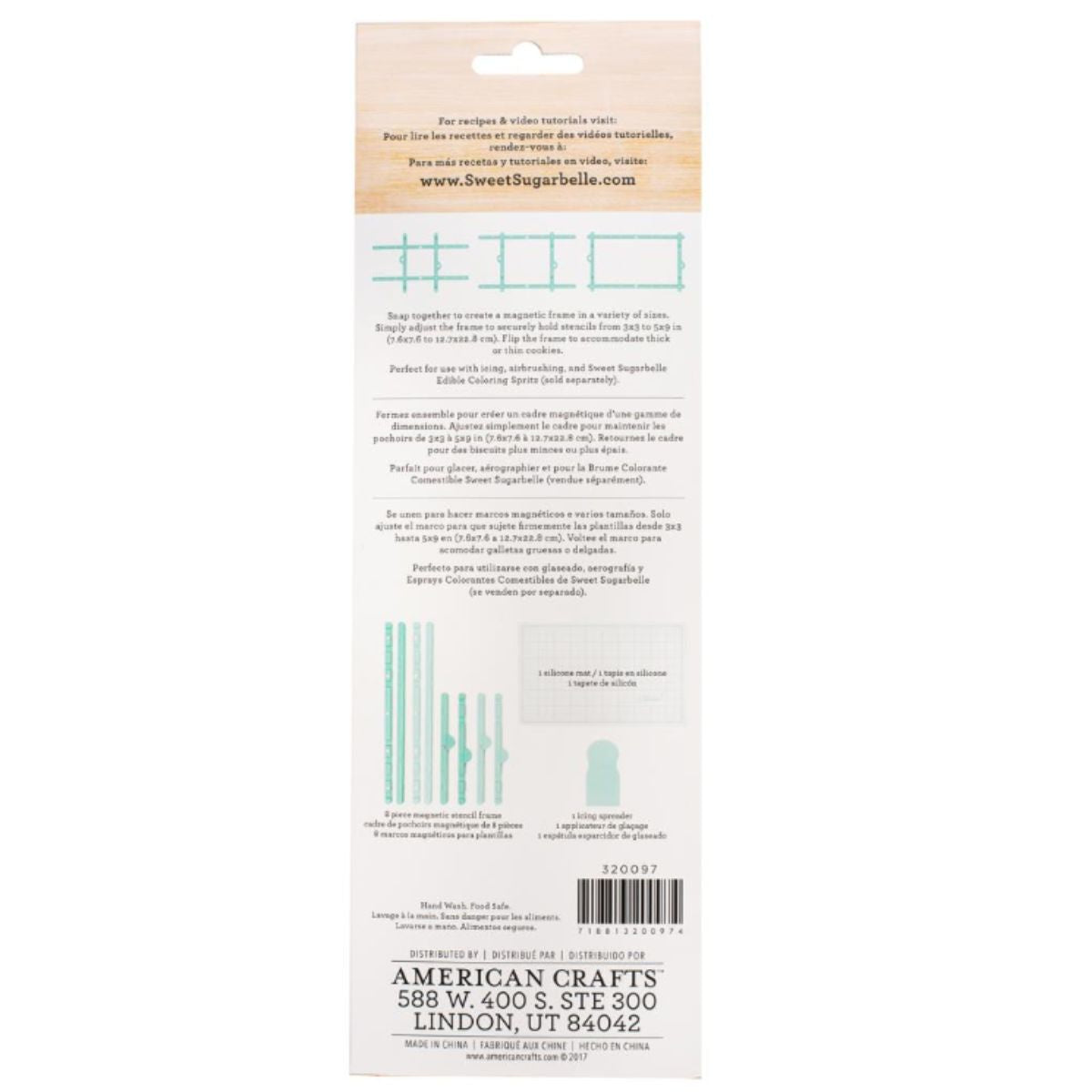 Stencil Snap Set 10 pcs / Sujeta Estenciles para Repostería Repostería Sugarbelle