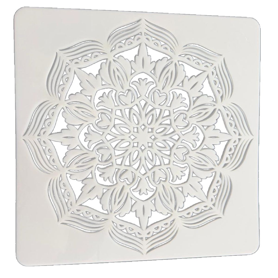 Plantilla Esténcil Mandala Floral Elegante 12&quot; Esténciles / Plantillas Hobbees