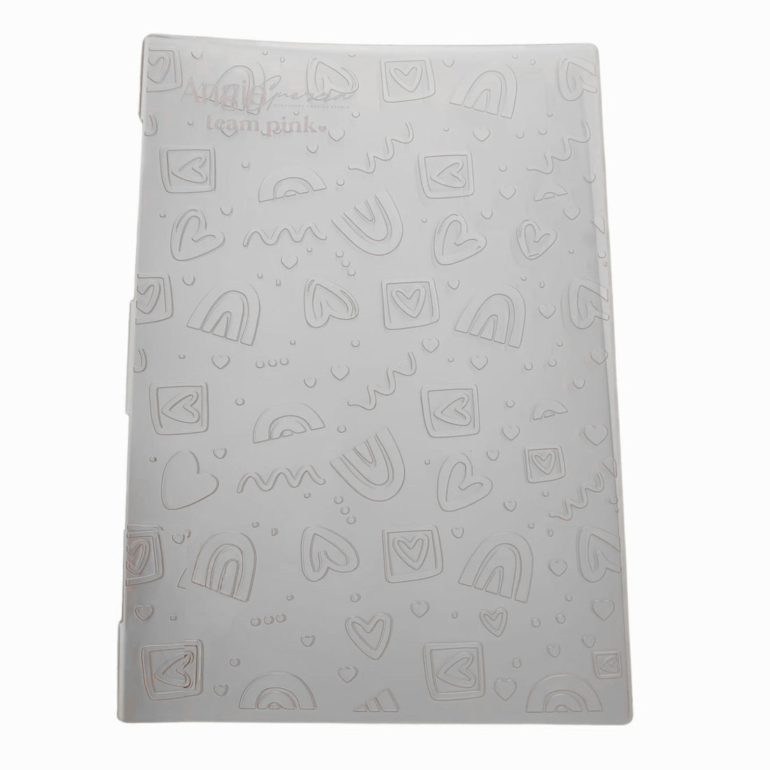 Folder de Embossing Rainbow Heart Folders de Grabado Angie Guerra