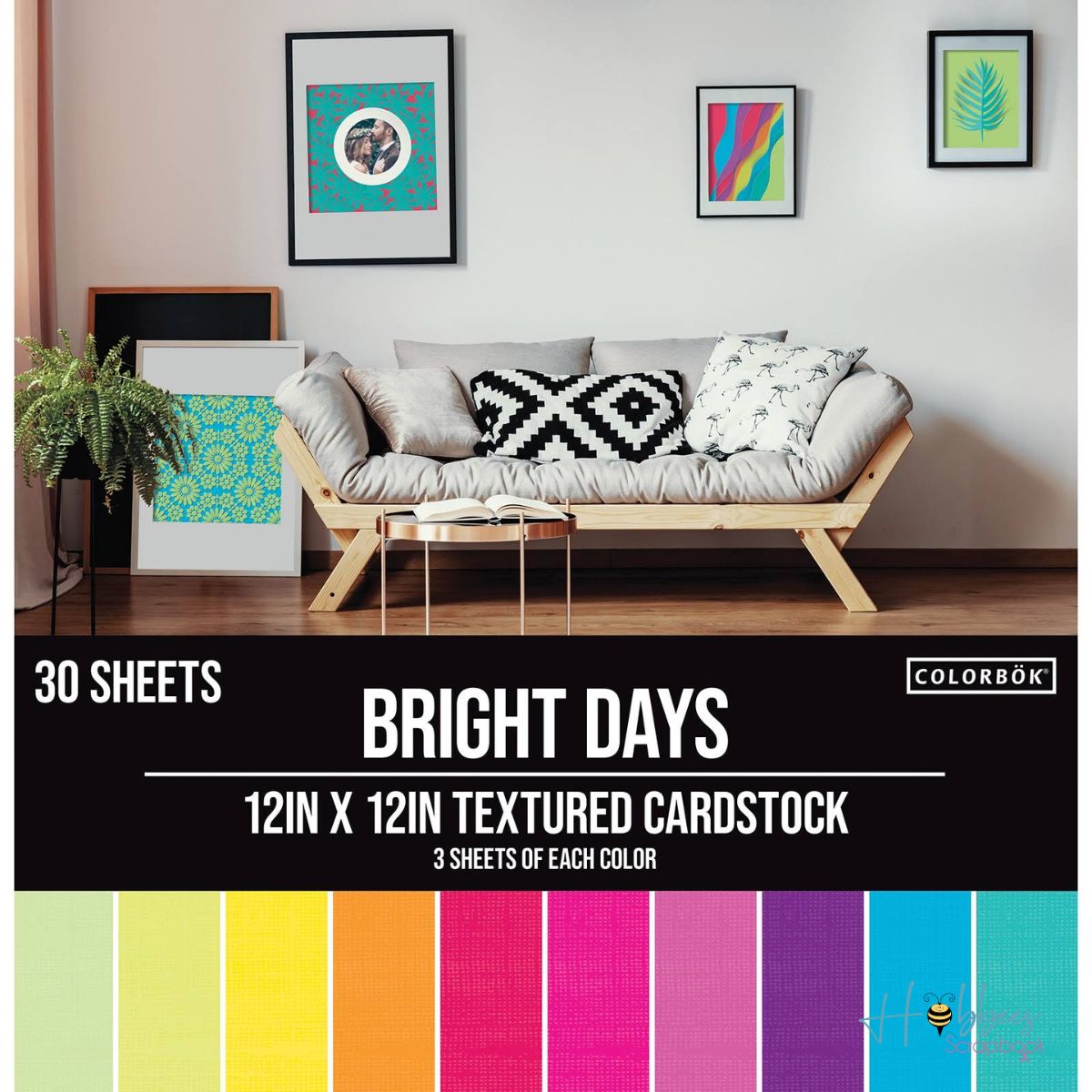 Bright Days Textured Cardstock / Block De Cartulina Texturizada Doble Cara