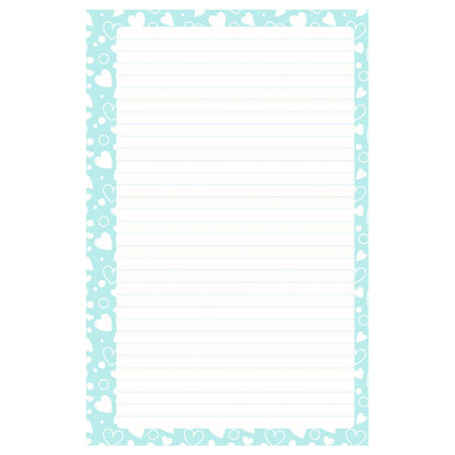 100 Hojas Interiores Media Carta Corazón Aqua Encuadernacion Crazy Crafts