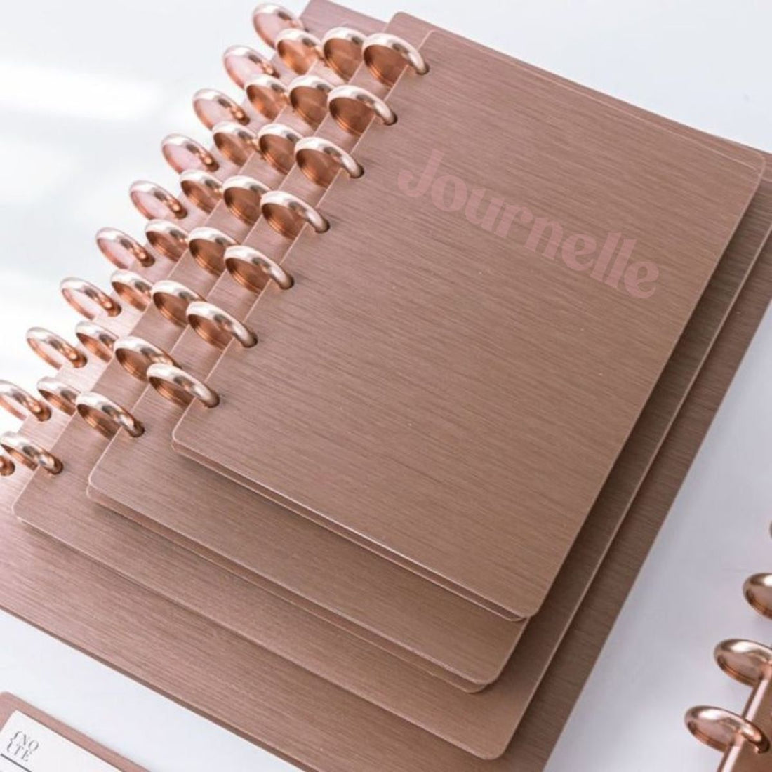 Journelle Discos para Encuadernación Metálicos Rose Gold Discos para Planners Angie Guerra &amp; Hobbees
