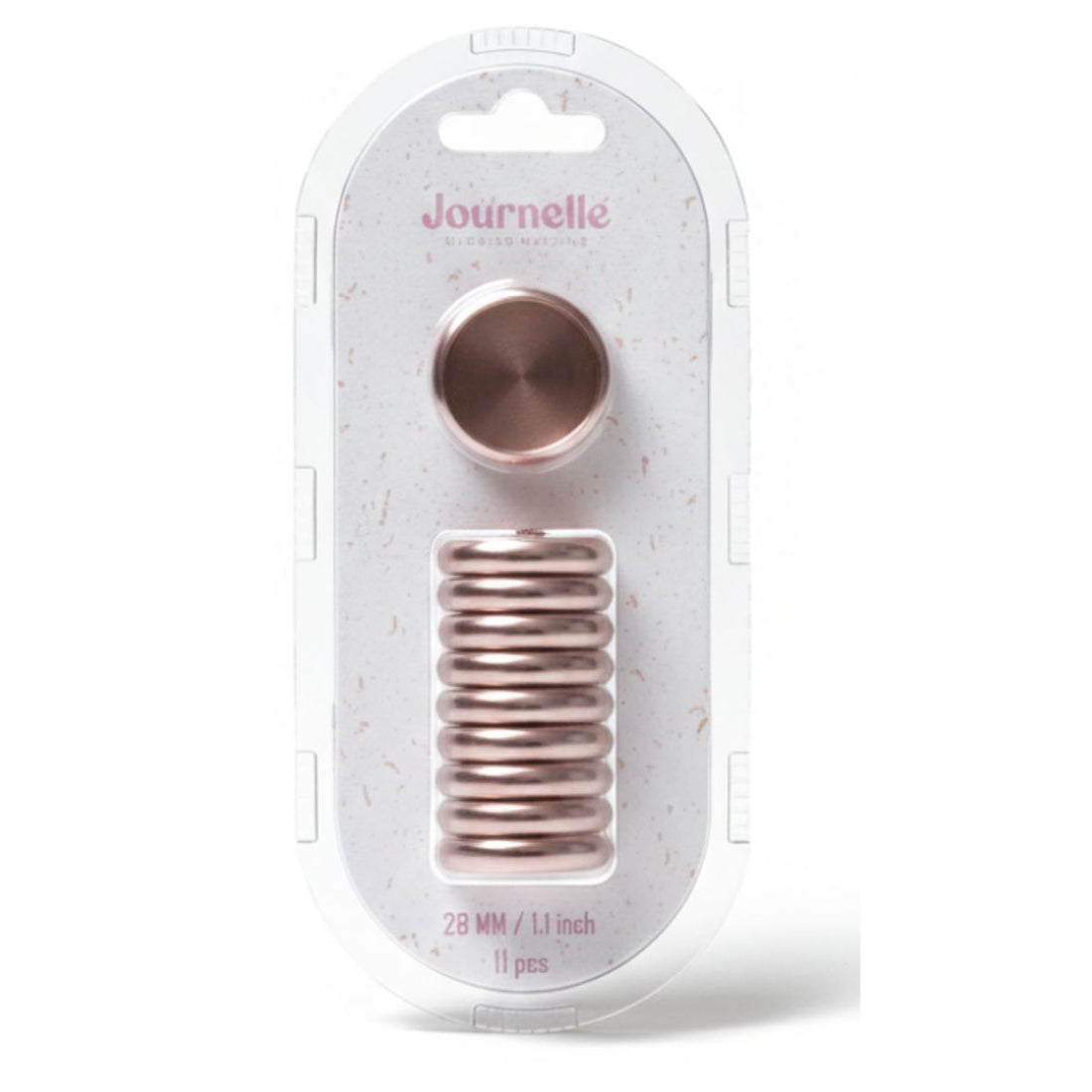 Journelle Discos para Encuadernación Metálicos Rose Gold Discos para Planners Angie Guerra &amp; Hobbees
