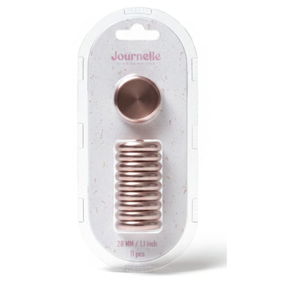Journelle Discos para Encuadernación Metálicos Rose Gold Discos para Planners Angie Guerra &amp; Hobbees