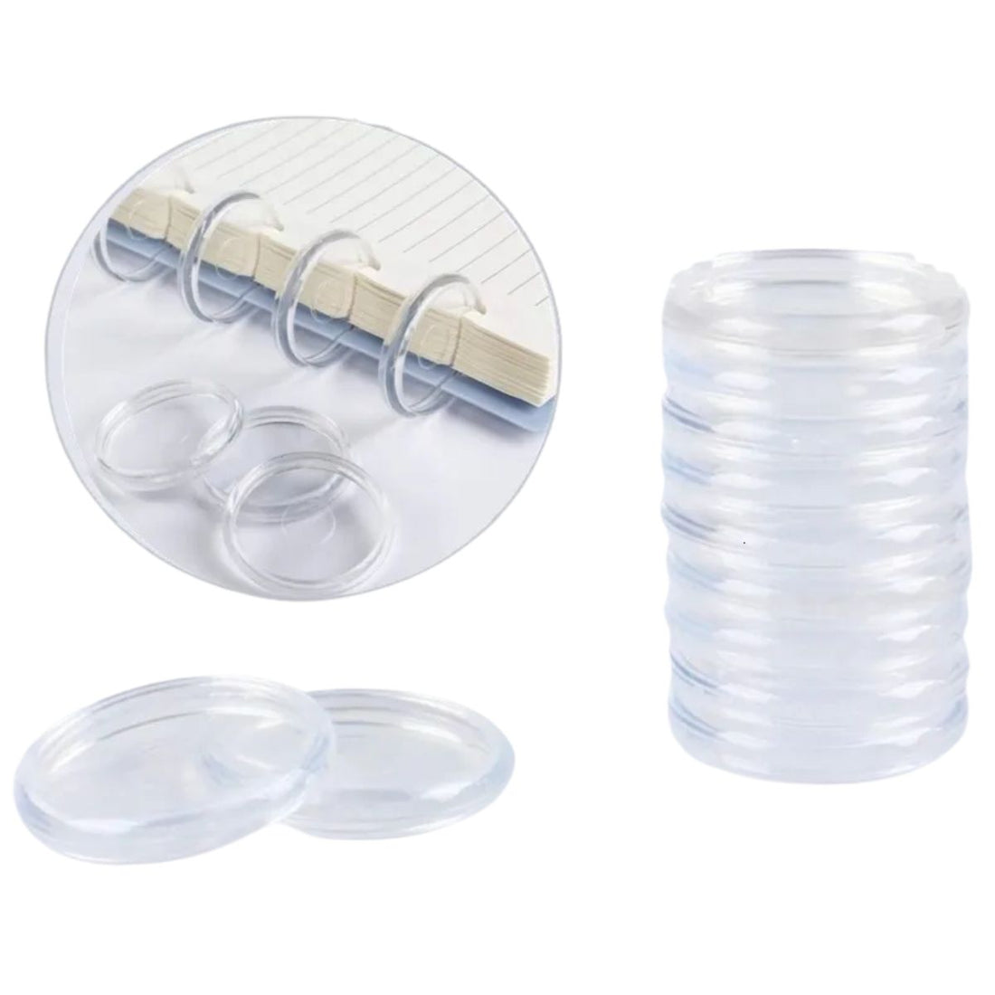 Journelle Discos para Encuadernación Transparentes Discos para Planners Angie Guerra &amp; Hobbees