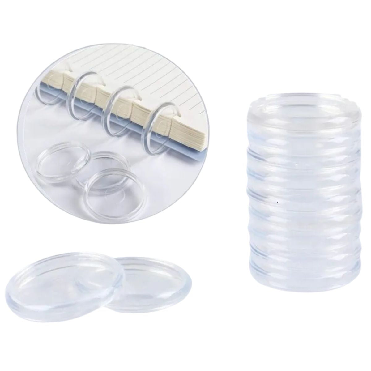 Journelle Discos para Encuadernación Transparentes Discos para Planners Angie Guerra &amp; Hobbees