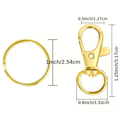 10 Herrajes para Hacer Llaveros color Dorado Accesorios Hobbees