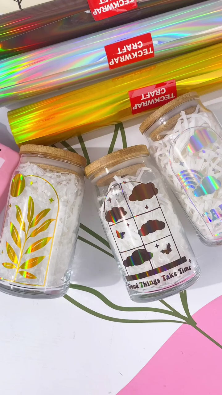 Soft Holo Luxury Gold HTV Vinyl / Vinil Termoadhesivo Oro Holográfico Viniles Teckwrap