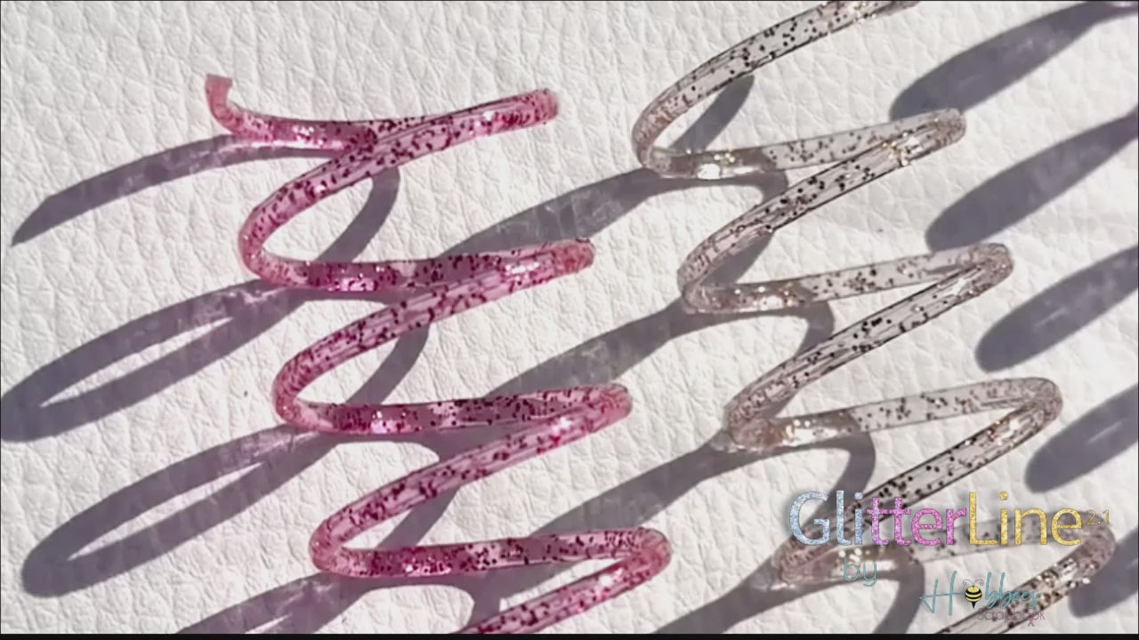 Espirales de Plástico Glitter 25mm para Encuadernación Creativa 10 pzs Encuadernacion Hobbees