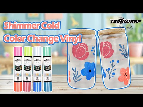 White to Blue Shimmer Cold Color Change / Vinil Adhesivo Cambia de Color Frío Blanco a Azul Viniles Teckwrap